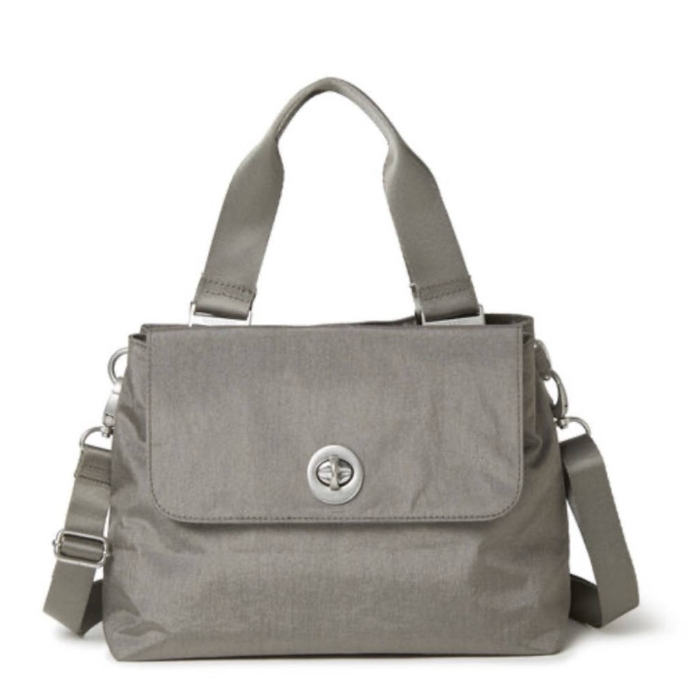 NEW Baggallini Satchel Tote with Multiple Compartments Turnlock, Crossbody Strap - Picture 5 of 13
